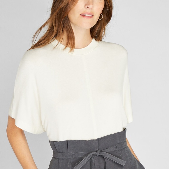 Knit Dolman Tee - Brand New - NEVER WORN - White - Picture 1 of 5